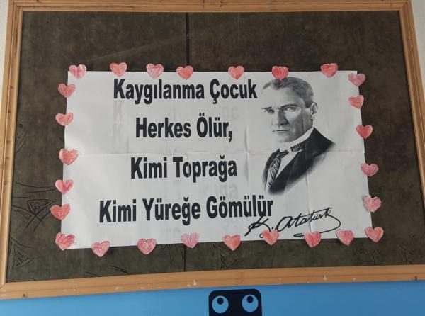 10 Kasım Atatürkü Anma Haftası ve Atatürk Günü Etkinlikleri Kapsamında Okul Panomuz 